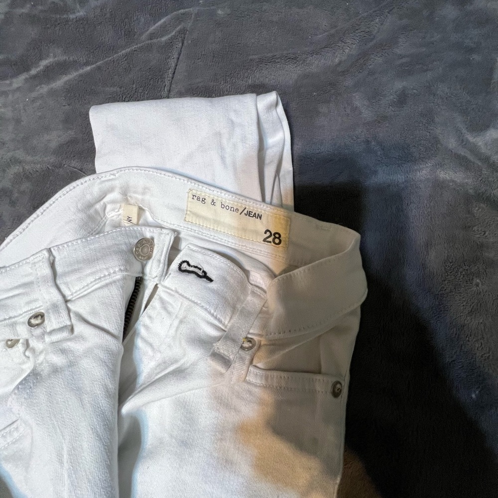 Rag & Bone white denim jeans size 28